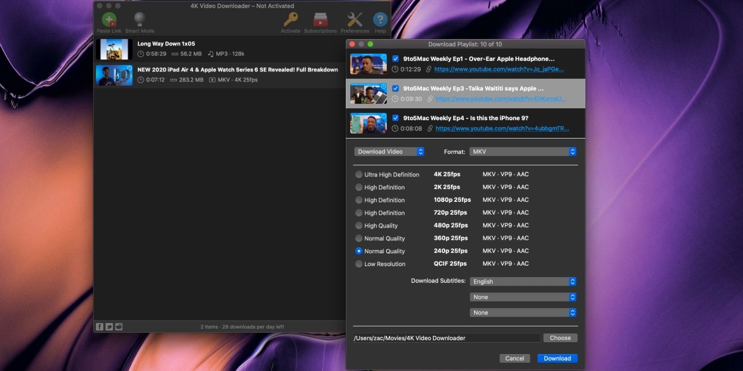 download youtube videos for mac with blc